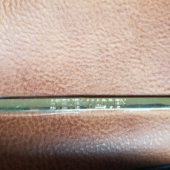 Cognac Bag with Rose Bow & Matching Clutch - Picture 5 of 8